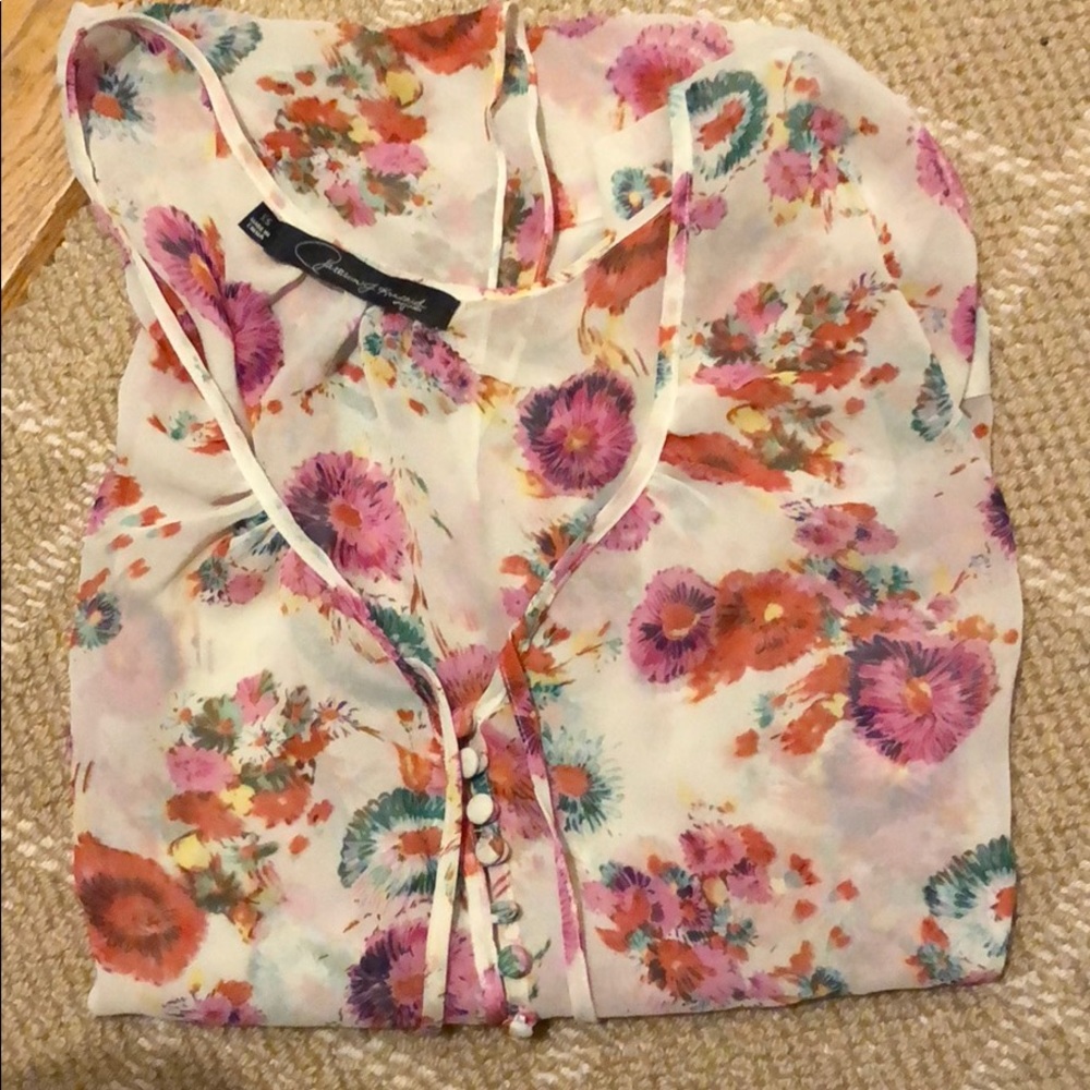 NWOT Patterson J. Kincaid Floral Blouse